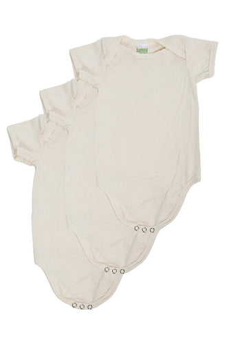 3-Pack Short Sleeve Bamboo Onesie - I Heart Bamboo