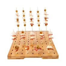 Load image into Gallery viewer, Natural Bamboo Skewer Stand - 90 Holes - I Heart Bamboo