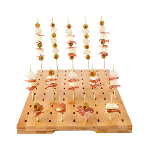 Natural Bamboo Skewer Stand - 90 Holes - I Heart Bamboo