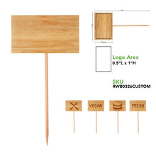 Load image into Gallery viewer, Natural Bamboo Skewer Sign - I Heart Bamboo