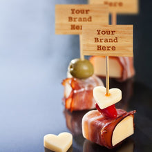 Load image into Gallery viewer, Natural Bamboo Skewer Sign - I Heart Bamboo